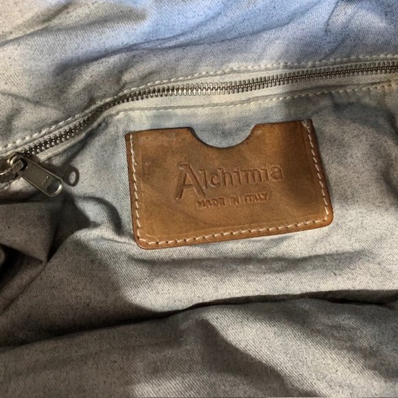 Alchimia Leather Handbag Grey and Brown - Picture 5 of 12